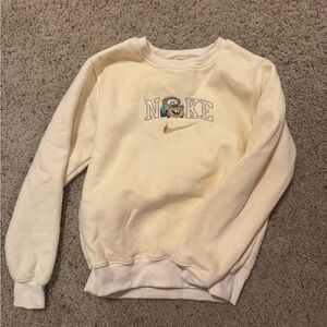 Embroidered Tow Mater Cream Unisex Sweater